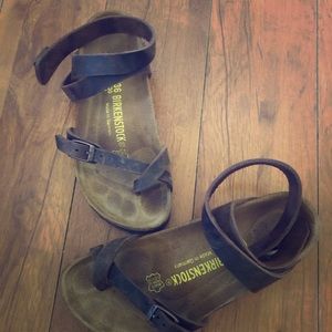 Birkenstock Yara Sandals - brown leather straps